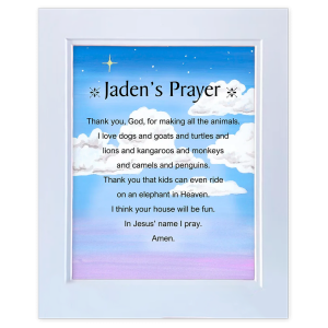 All the Animals – Double-mat 11x14 Personalized Prayer Print