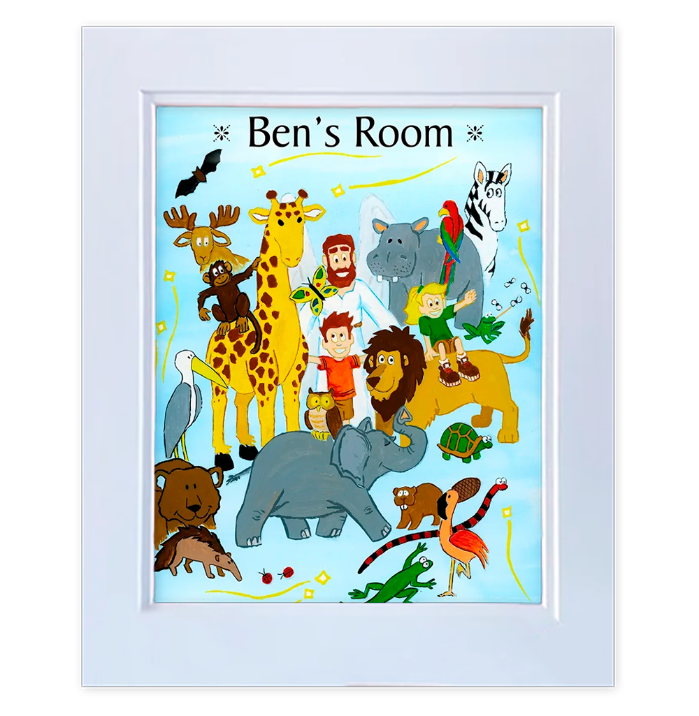 My Room - Animals - 11x14 Double-mat Personalized Room Print