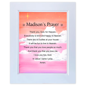 No Bullies - Double-mat 11x14 Personalized Prayer Print