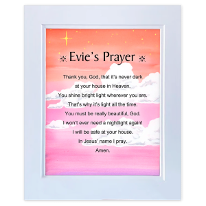 No Darkness - Double-mat 11x14 Personalized Prayer Print