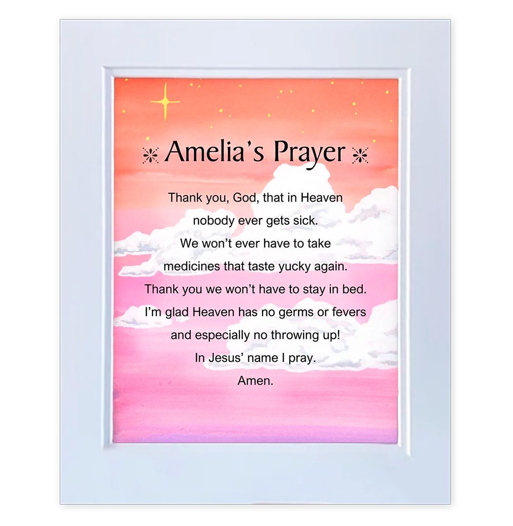 No Sickness - Double-mat 11x14 Personalized Prayer Print