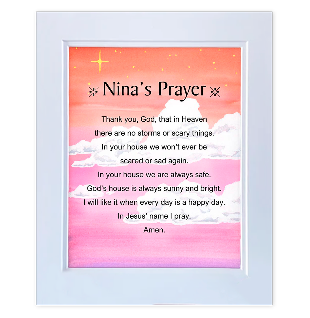 No Storms - Double-mat 11x14 Personalized Prayer Print