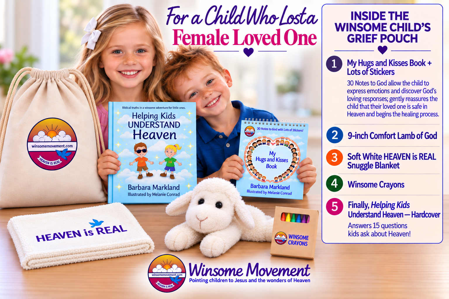 Winsome Child's Grief Pouch Deluxe - Loss of Female Loved One
