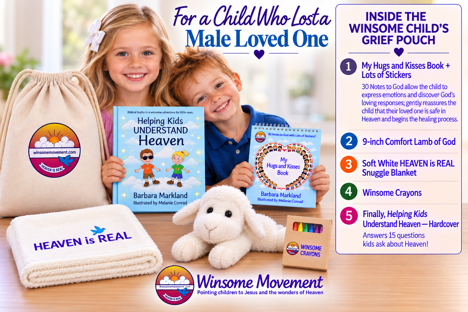 Winsome Child's Grief Pouch Deluxe - Loss of Male Loved One