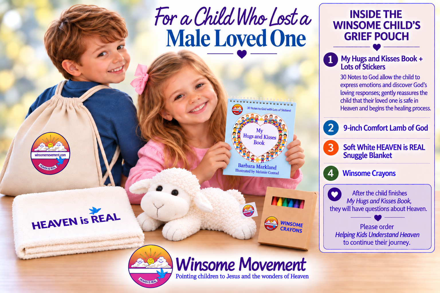 Winsome Child's Grief Pouch - Loss of Male Loved One
