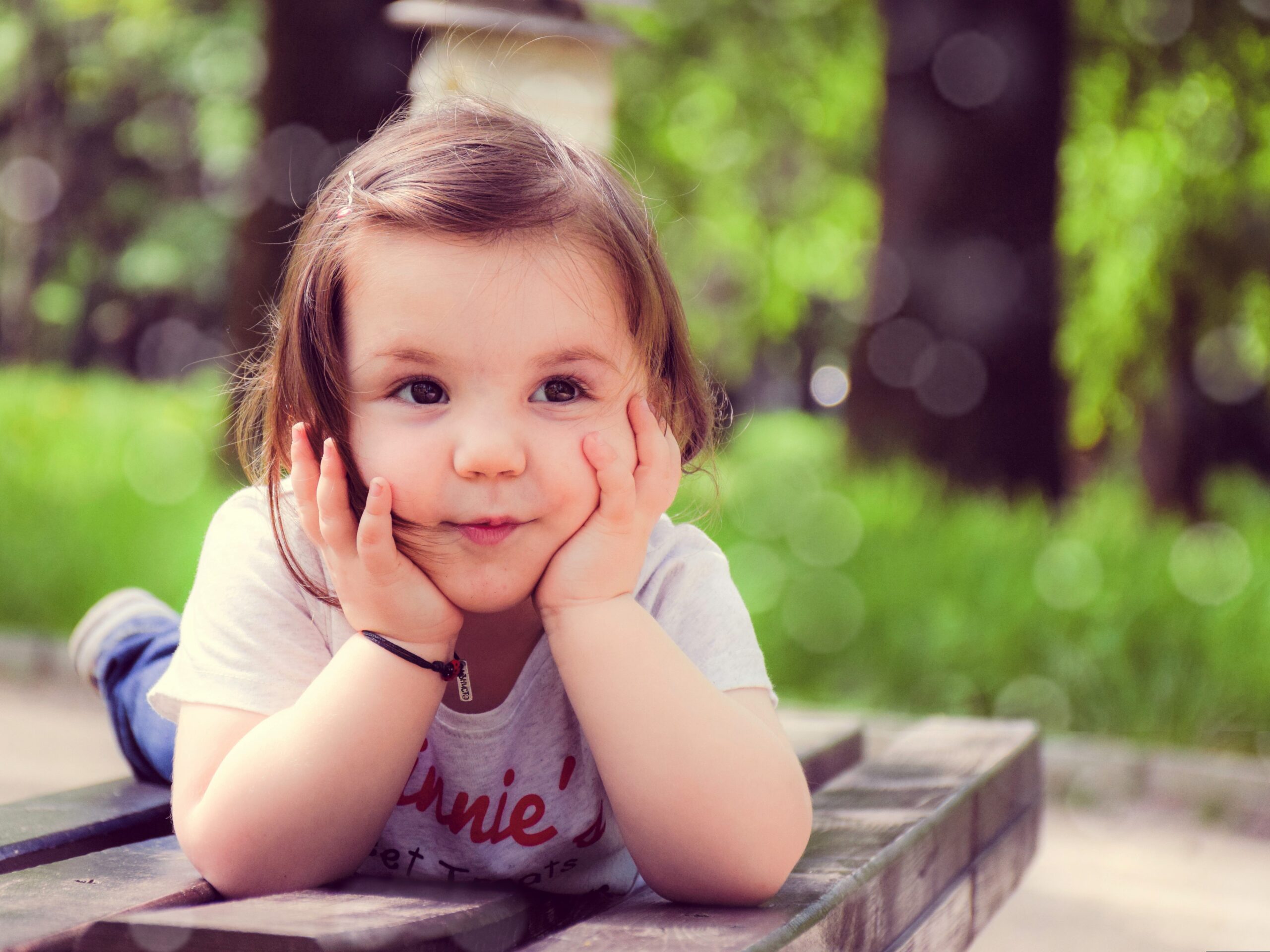 little girl wondering