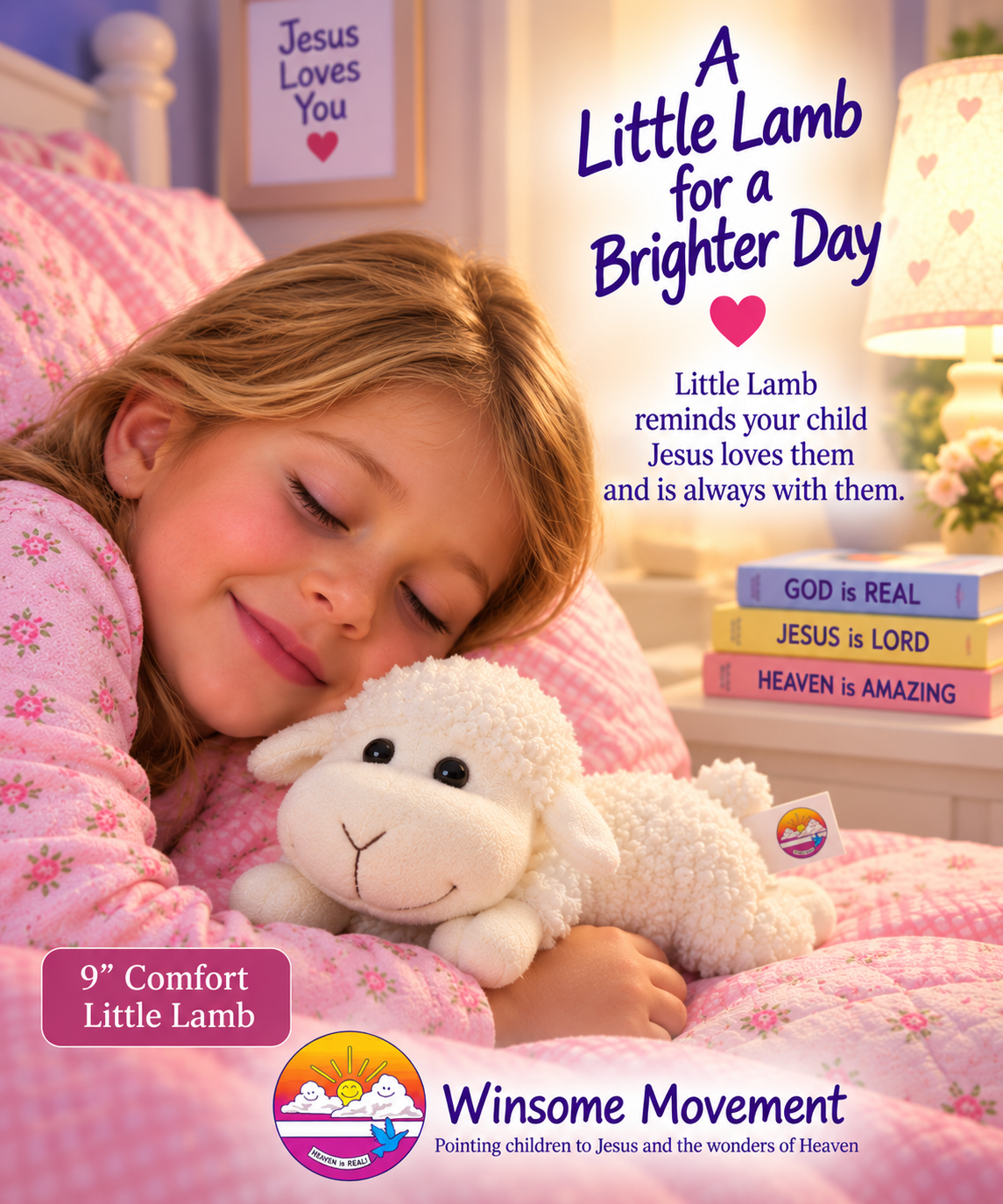 9-inch Prone White Comfort Lamb